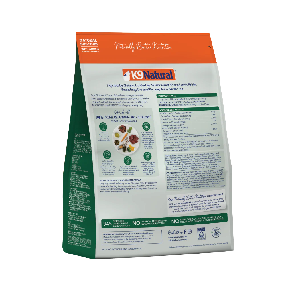 K9 Natural Freeze-Dried Lamb Feast for Dogs