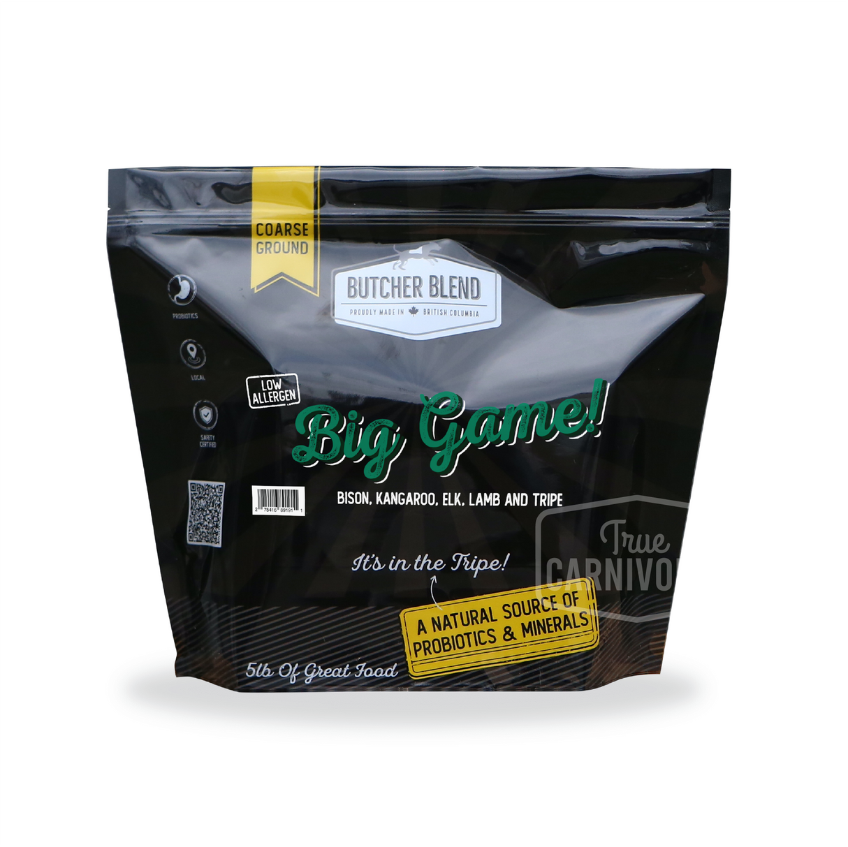 Butcher Blend Big Game - Bison, Kangaroo, Elk, Lamb & Tripe for Dogs