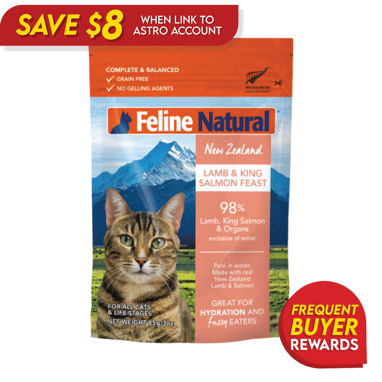 Feline Natural Freeze-Dried Lamb and Salmon Feast