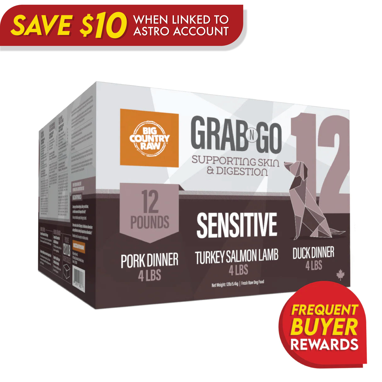 Big Country Raw Grab N Go Sensitive - 12 lb