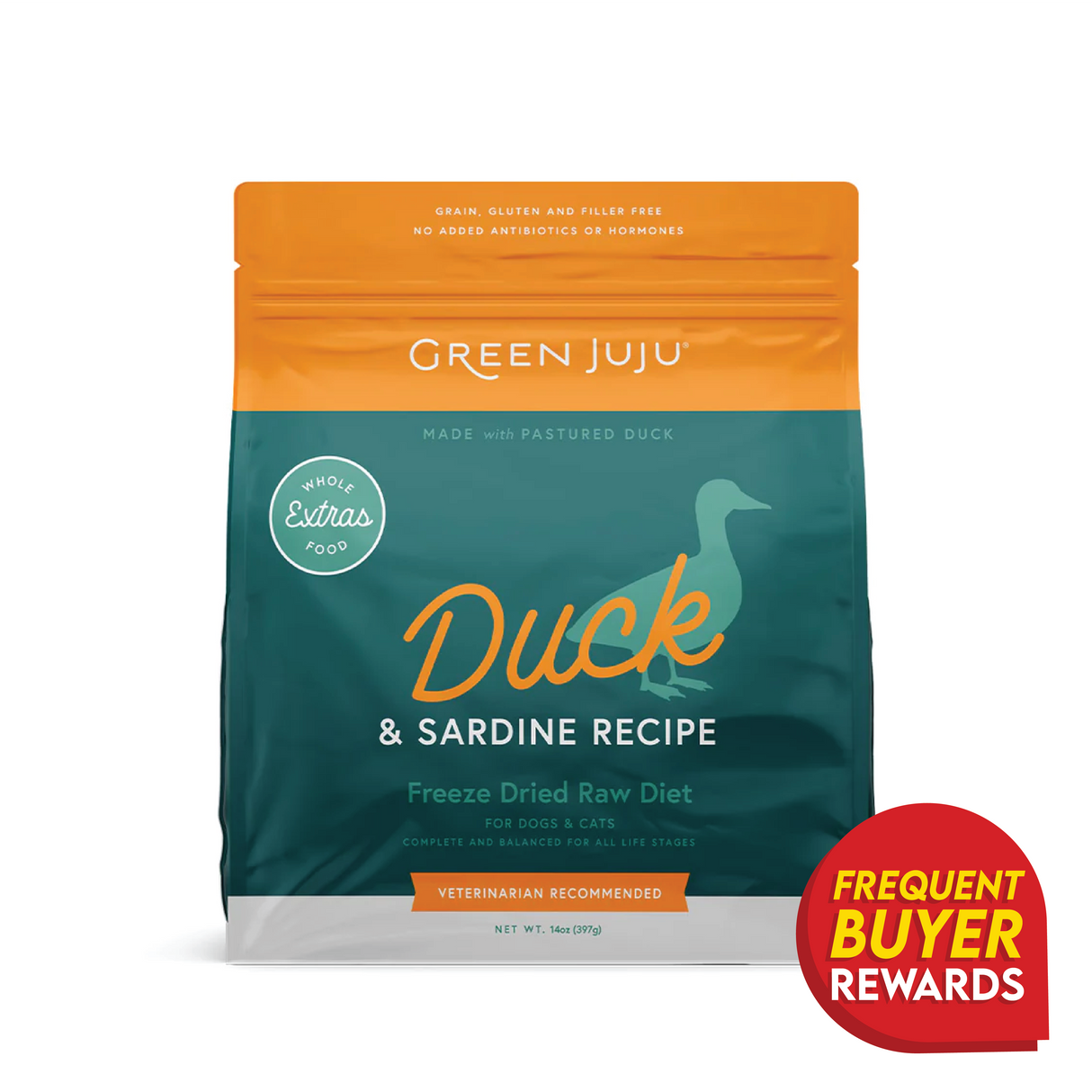 Green Juju Extras Duck & Sardine – Complete & Balanced Freeze-Dried Meal