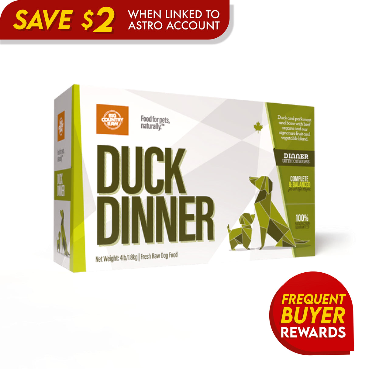 Big Country Raw Duck Dinner