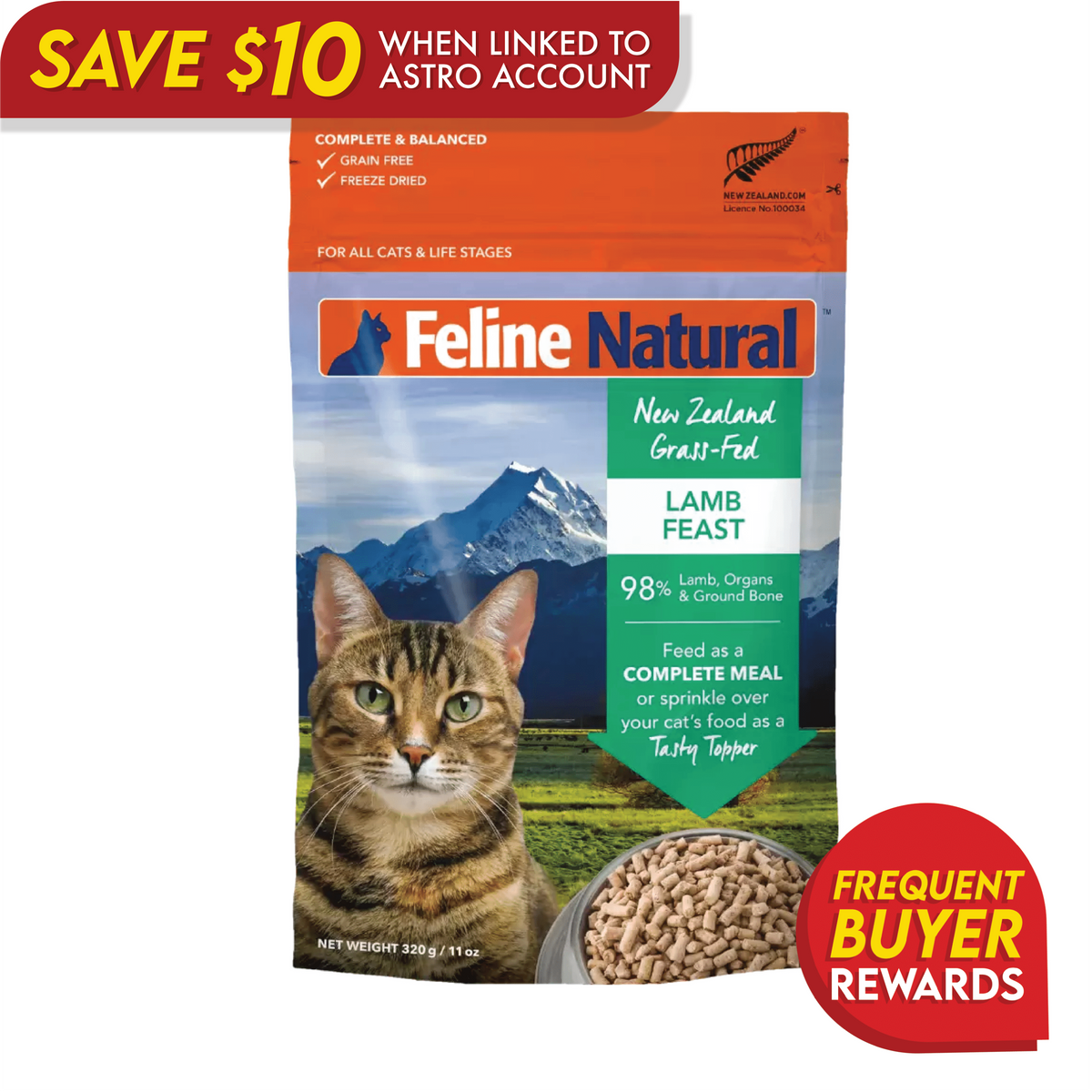 Feline Natural Freeze-Dried Lamb Feast