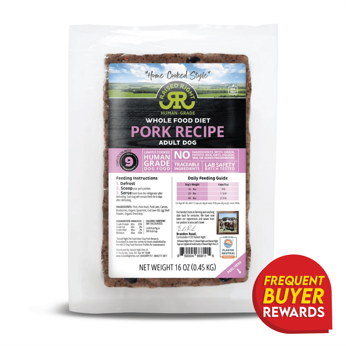 Raised Right Pork for Dogs