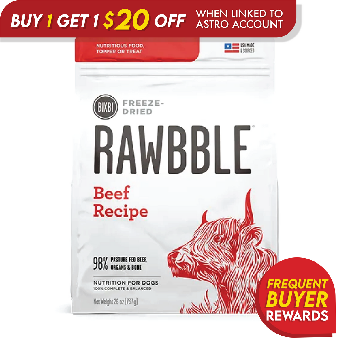Rawbble Beef Recipe for Dogs