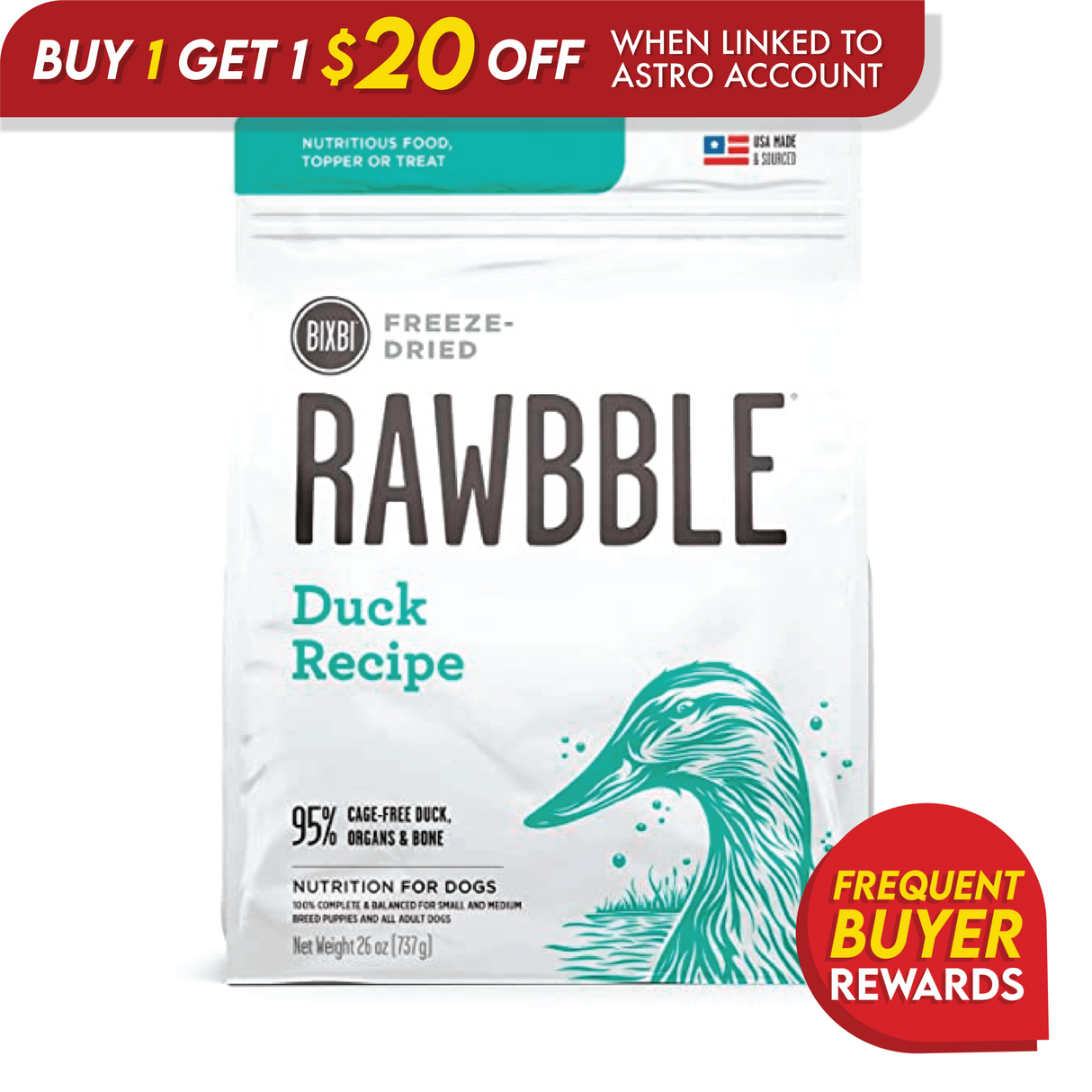 Rawbble Duck Recipe for Dogs