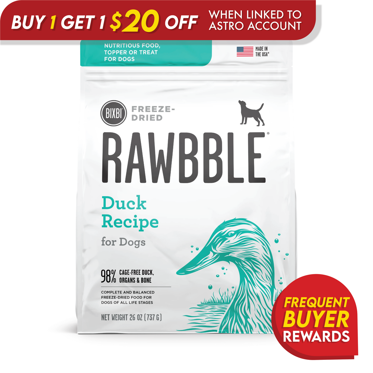 Rawbble Duck Recipe for Dogs