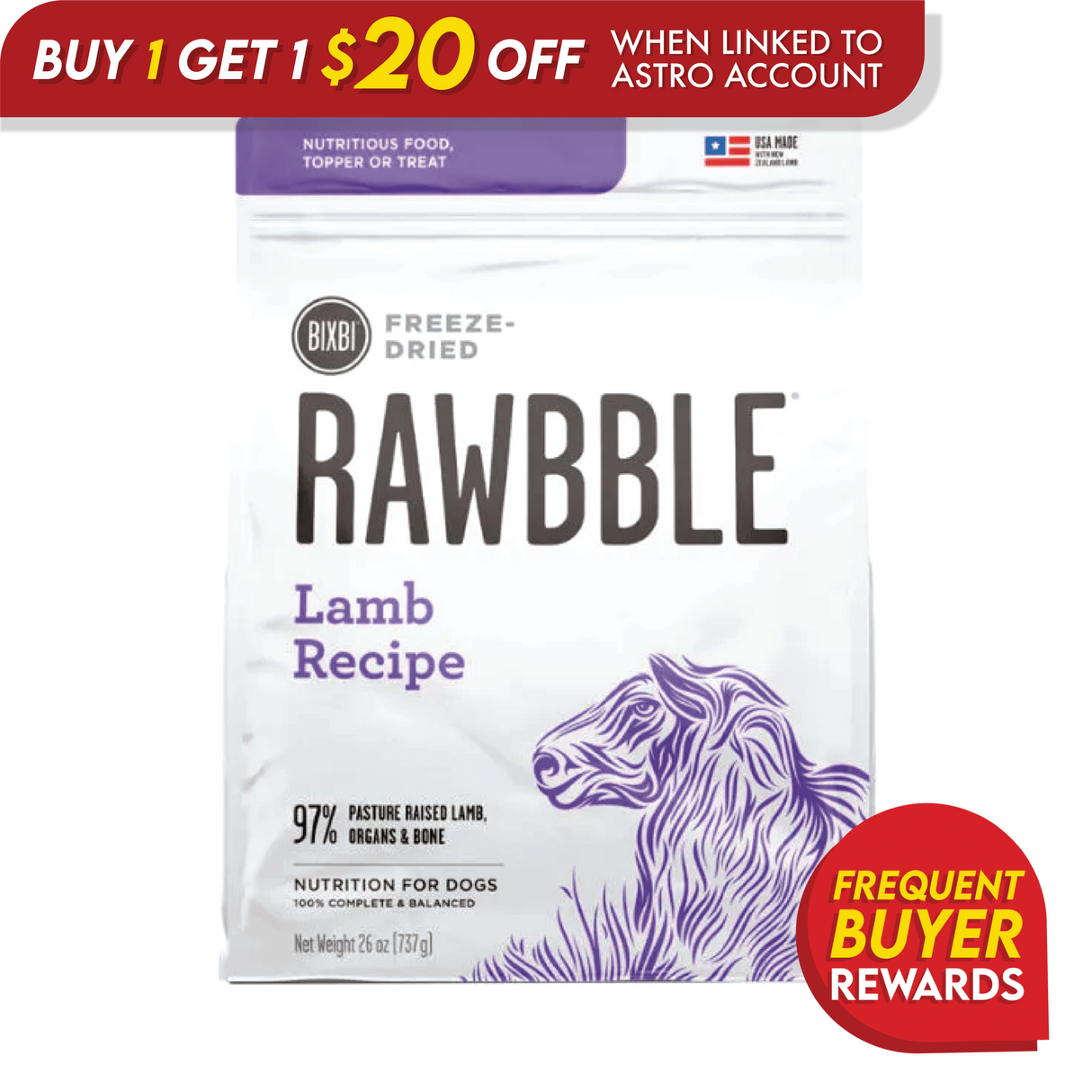 Rawbble Lamb Recipe for Dogs
