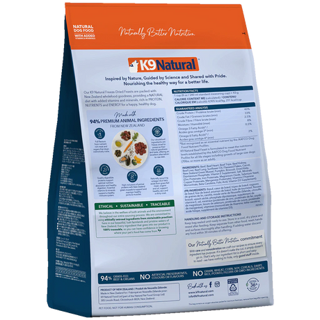 K9 Natural Freeze-Dried Beef Feast for Dogs