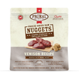 Primal Freeze Dried Venison for Dogs: 14 oz bag of freeze-dried raw nuggets, featuring grass-fed venison, rehydrates to 3 lbs, complete and balanced nutrition.