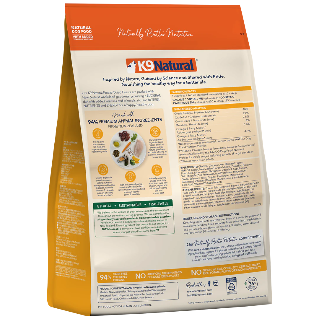 K9 Natural Freeze-Dried Chicken Feast for Dogs