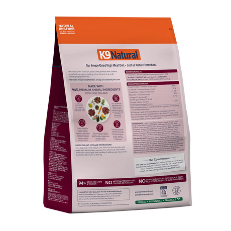 K9 Natural Freeze-Dried Lamb & Venison Feast for Dogs 4lb