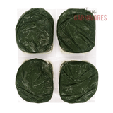 3P Basic Instinct Yeast Buster Blend: Four vacuum-sealed green tripe patties, portioned into ¼-lb bricks for easy thawing and meal topping.