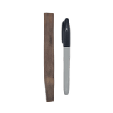 5-6 Regular Chomper Chew beside a grey marker, showcasing its long-lasting, durable design for active chewers, made from 100% beef collagen.