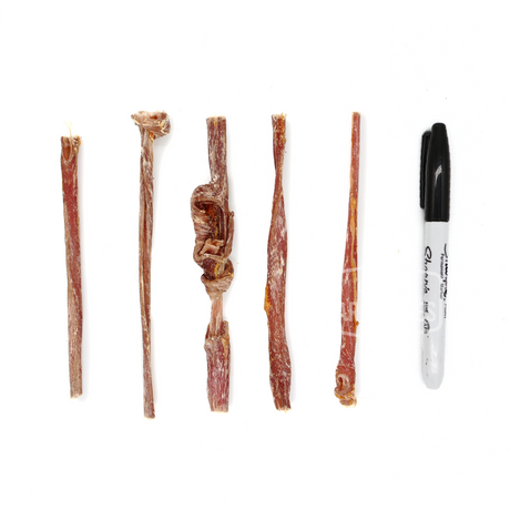One Ingredient 6" Knotted Pork Jerky Stick - 20 Pack