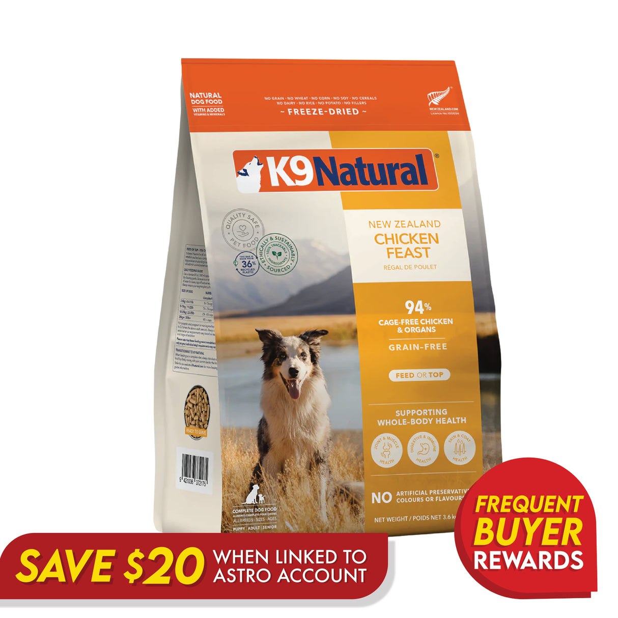 K9 Natural Freeze-Dried Chicken Feast for Dogs