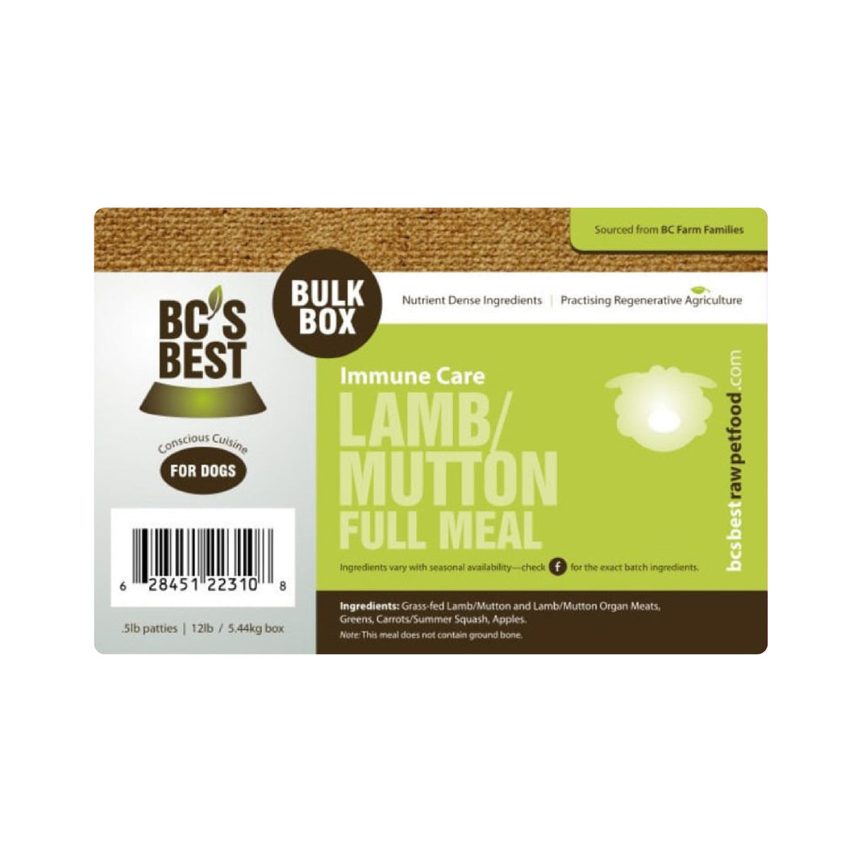 BC's Best Lamb for Dogs