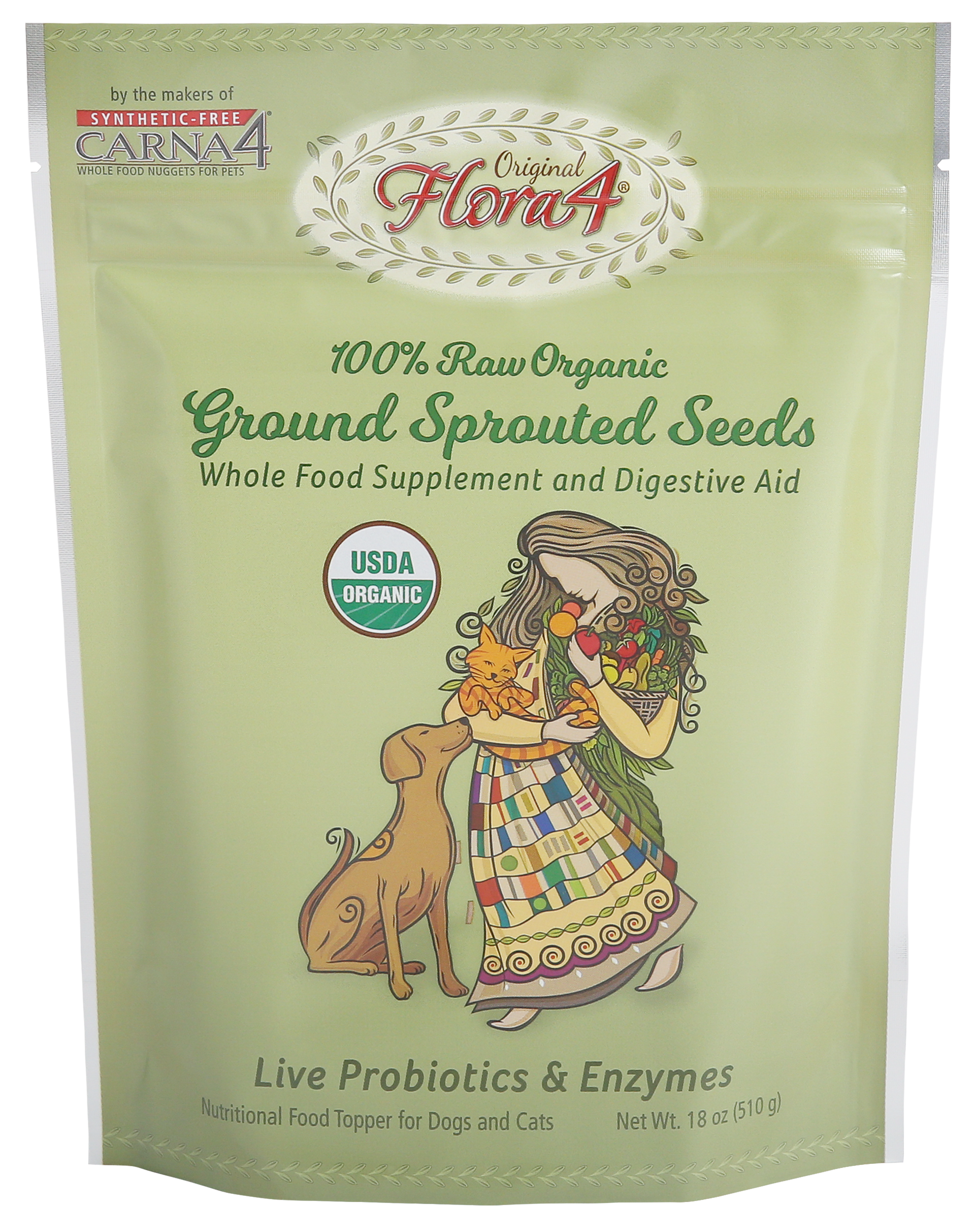 Flora4 Sprouted Seed Topper: Boost Pet Nutrition Effortlessly