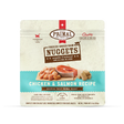Primal Freeze Dried Chicken & Salmon for Cats in a 5.5 oz pouch, featuring cage-free chicken, wild-caught salmon, and no synthetic additives.