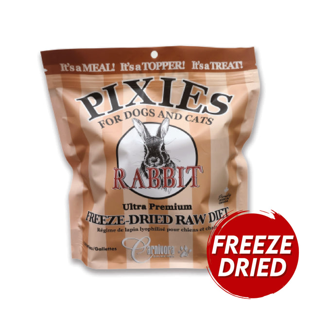 Carnivora Pixies Freeze-Dried Rabbit Mini Patties – True Carnivores