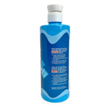 Thrive Herring Oil in a tall blue bottle with a flip-top cap, featuring benefits like Omega-3 support for pets' skin, coat, and overall health.
