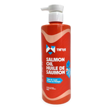 Thrive Salmon Oil, a 500 mL pump-top bottle, offers Omega-3 support for pets' skin and coat health, suitable for dogs and cats.