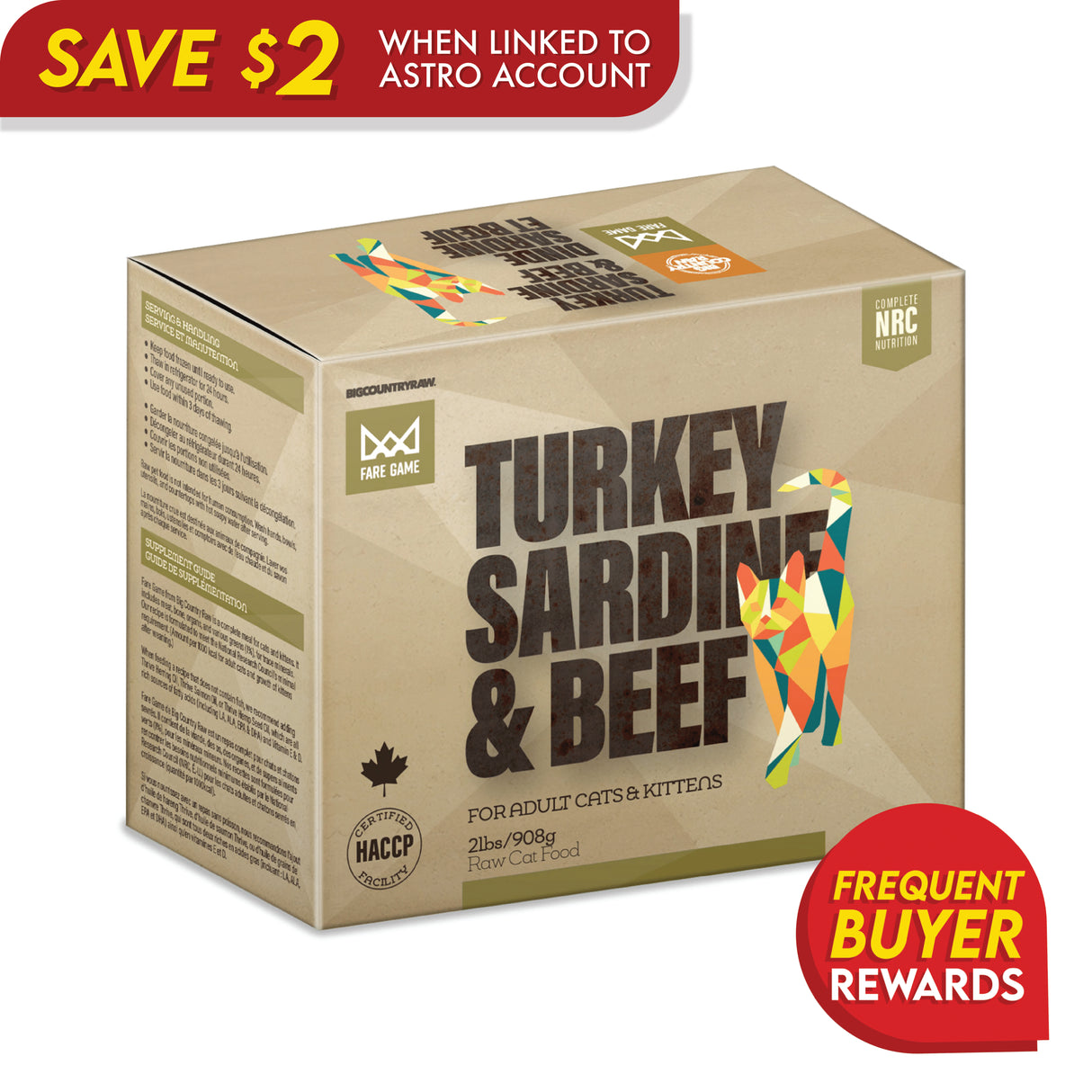 Fare Game Turkey, Beef & Sardines  by Big Country Raw