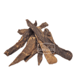 Pile of True Carnivores One Ingredient Dehydrated Beef Brisket jerky, freeze-dried strips ideal for pet training or as nutritious treats.