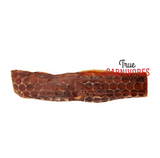 One Ingredient 12 Inch Beef Jerky Strip, a single piece of dried beef esophagus, labeled True Carnivores, ideal for dogs' joint health and easy chewing.