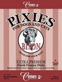 Pixies by Carnivora Bison Mini Patties for pets, frozen raw diet, 16 x 2 oz patties, ultra-premium whole-prey nutrition, made in Canada.