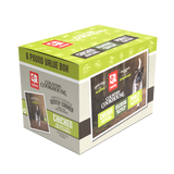 Caravan Country Cookhouse Chicken dog food package, 6-pound box with six meals, featuring chicken, spinach, blueberries; labeled human-grade, no fillers, complete & balanced.