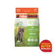 Feline Natural Freeze-Dried Chicken and Lamb Feast, featuring 98% chicken, lamb, organs. Grain-free, complete nutrition for all cats; 320g bag, with Frequent Buyer Rewards badge.