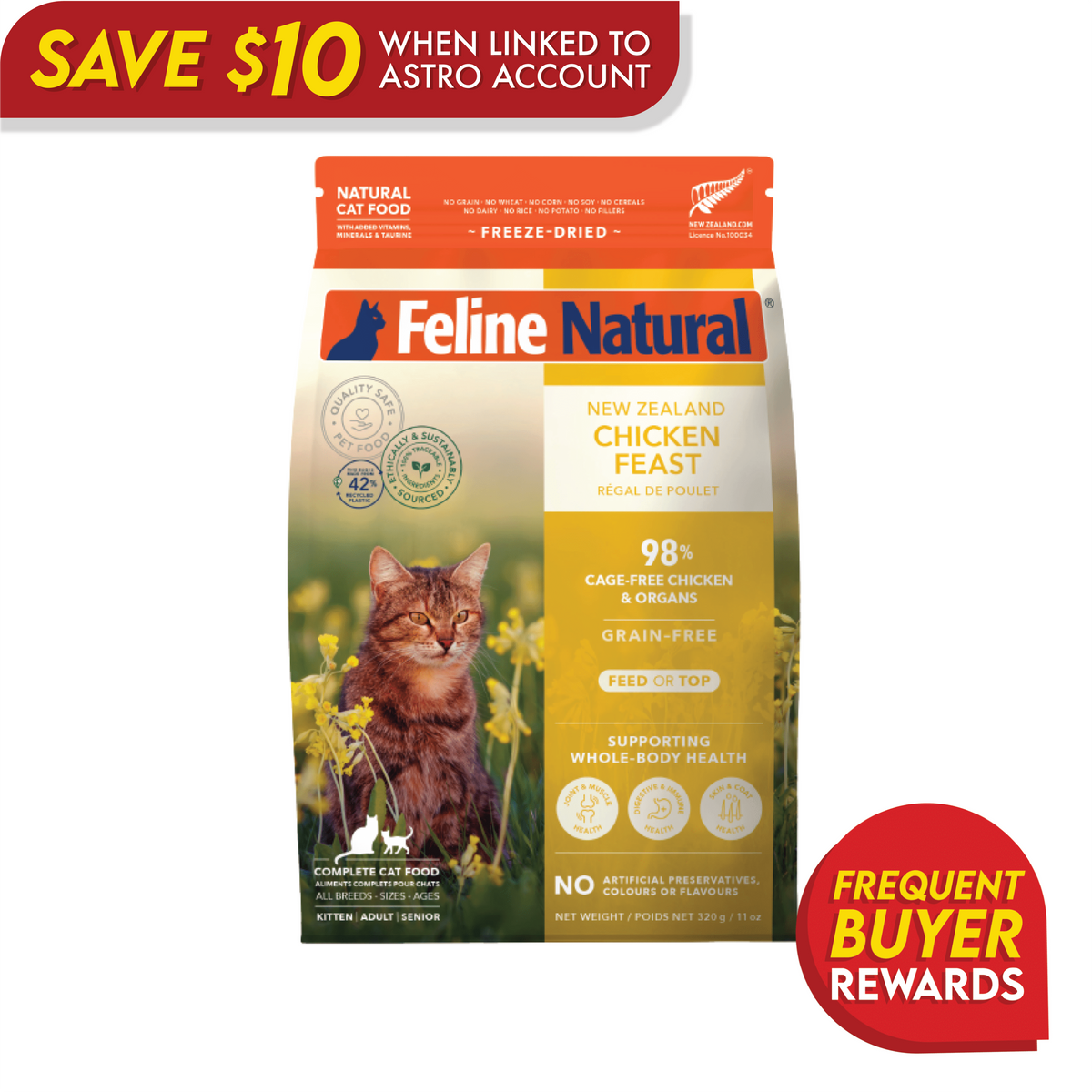 Feline Natural Freeze-Dried Chicken Feast