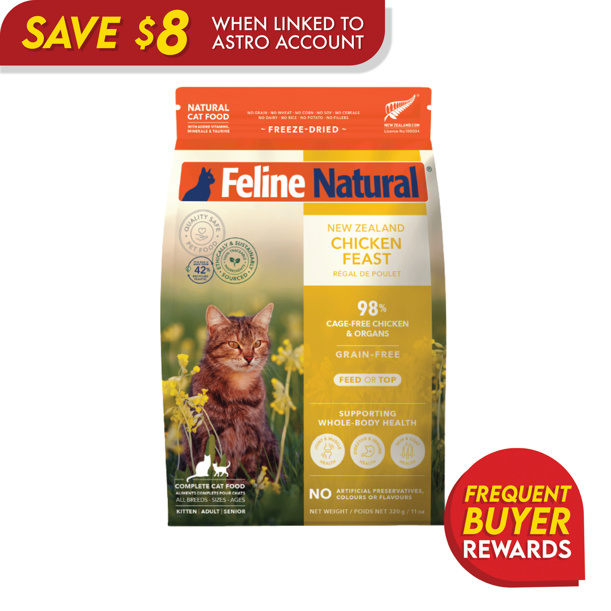Feline Natural Freeze-Dried Chicken Feast