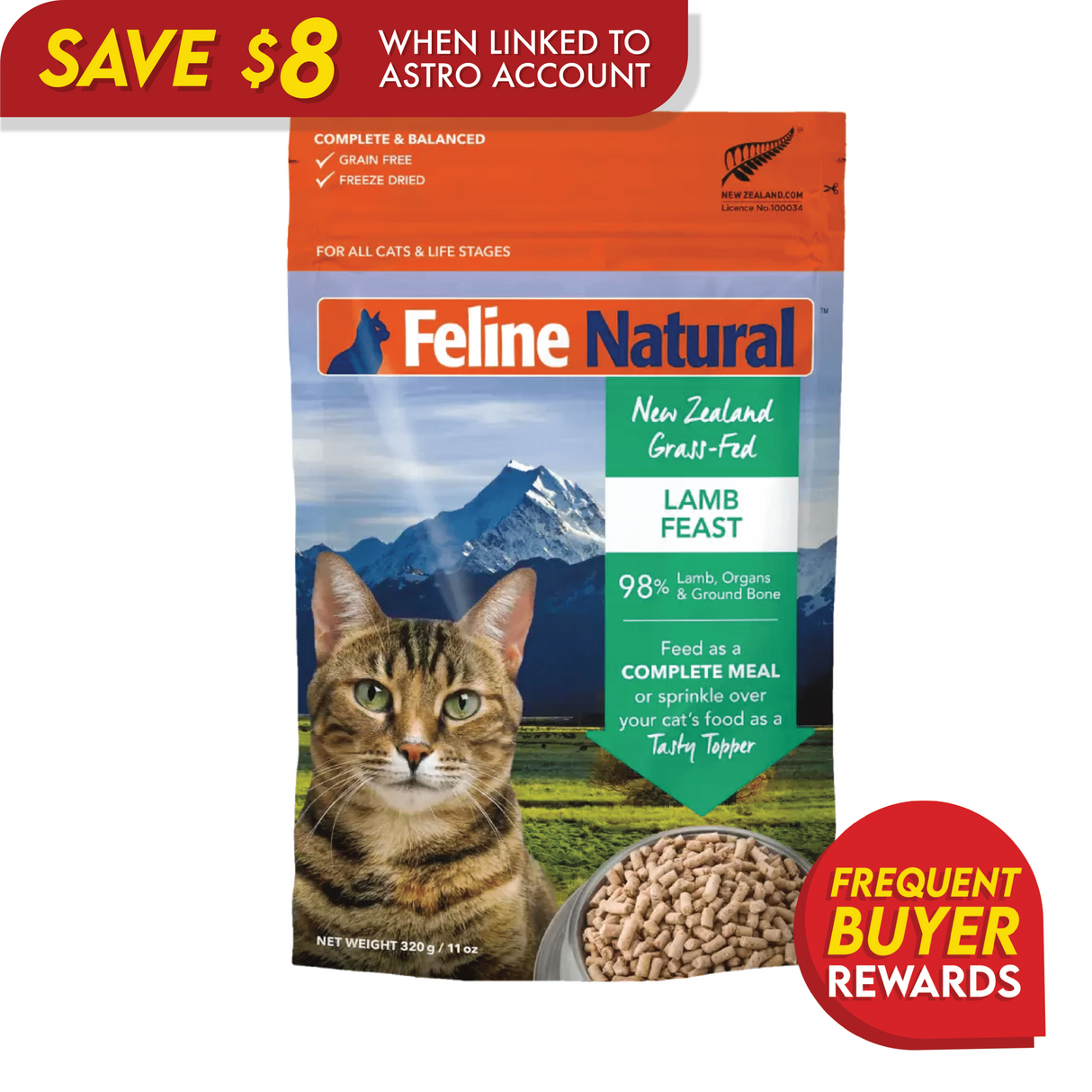 Feline Natural Freeze-Dried Lamb Feast