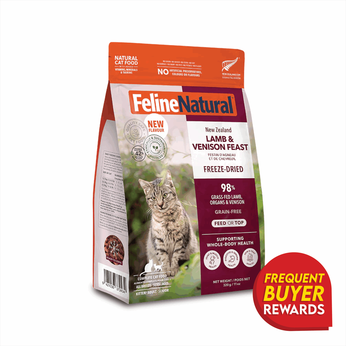 Feline Natural Freeze-Dried Lamb and Venison Feast 320g