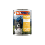 K9 Natural Canned Food for Dogs, New Zealand Cage-Free Chicken Feast, 90% chicken, grain-free, 370g can; protein-rich hydration, ready to serve.