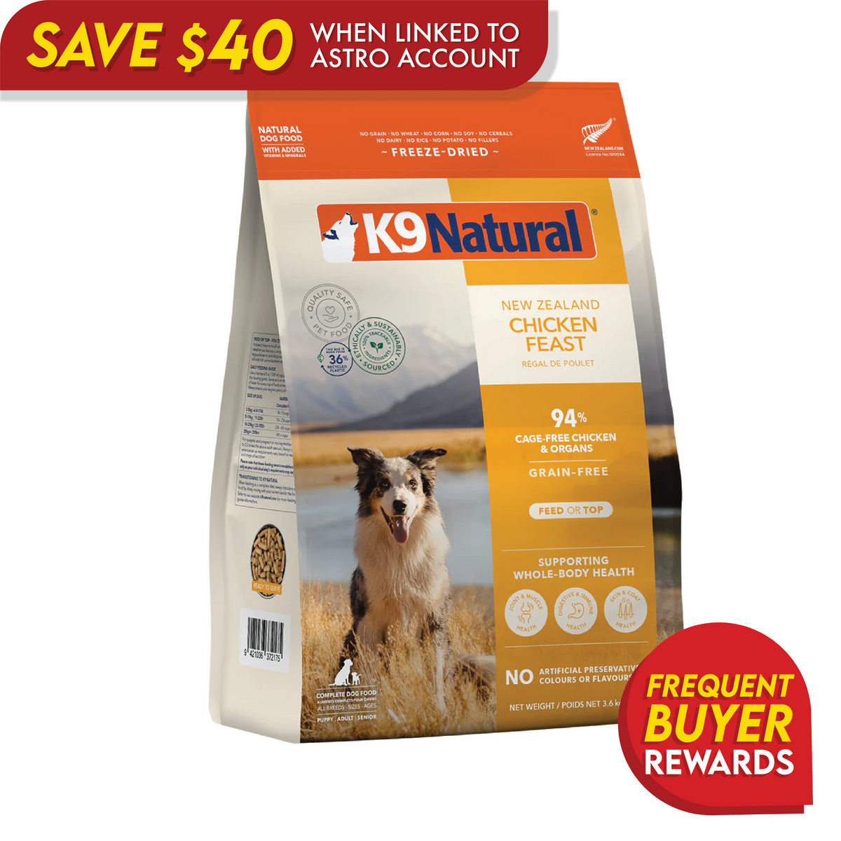 K9 Natural Freeze-Dried Chicken Feast for Dogs