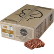 K9 Choice Rabbit Plus: Cardboard box with frozen raw dog food, featuring reddish-brown rabbit patties with fruit and veggie mix for balanced nutrition.