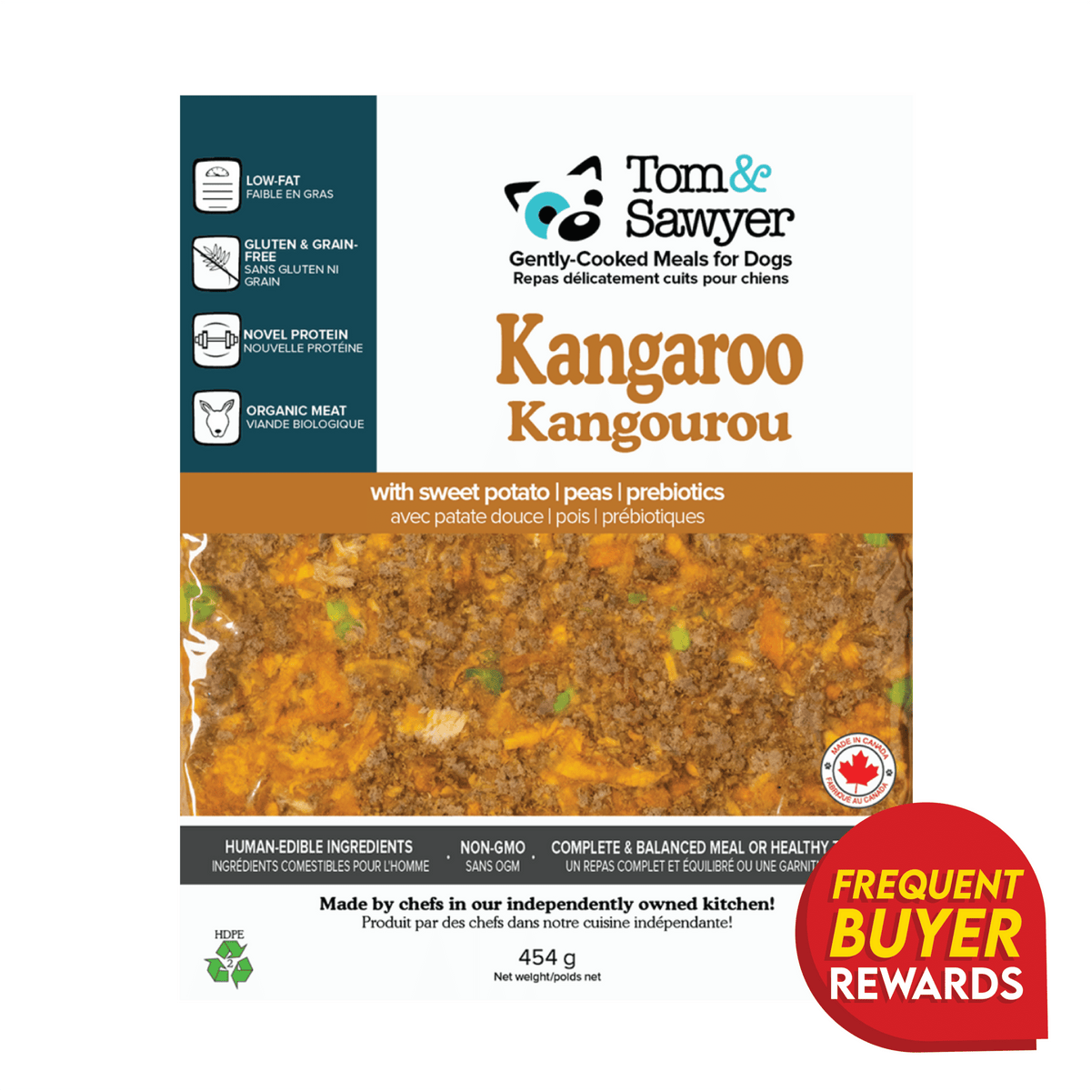 Tom & Sawyer Kangaroo Lean Cooked Dog Meal – True Carnivores