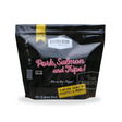 Butcher Blend Pork, Salmon & Tripe for Dogs in a 5 lb resealable pouch, highlighting probiotics, local sourcing, and safety certification, made in British Columbia.