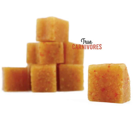 Frozen pumpkin cubes
