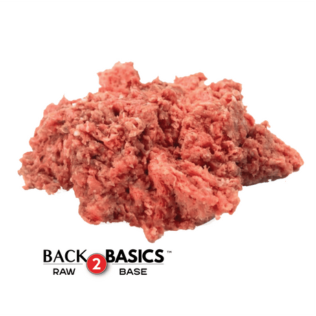 Back 2 Basics Rabbit with Bone - 1lb Portions, raw ground Canadian rabbit, vacuum-sealed, ideal lean protein for cats and dogs, priced from $9.99/lb.