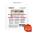 Red Dog Blue Kat “Everyday Raw” Variety Box for dogs, 12 lbs with six 2 lb pouches, featuring Classic Harvest, Farmhouse Fare, and Reef n’ Beef.