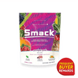 Smack Purrfect Pork for Cats package showing raw dehydrated superfood details, including Canadian pork, low-carb recipe with organic pumpkin, and Frequent Buyer Rewards badge.