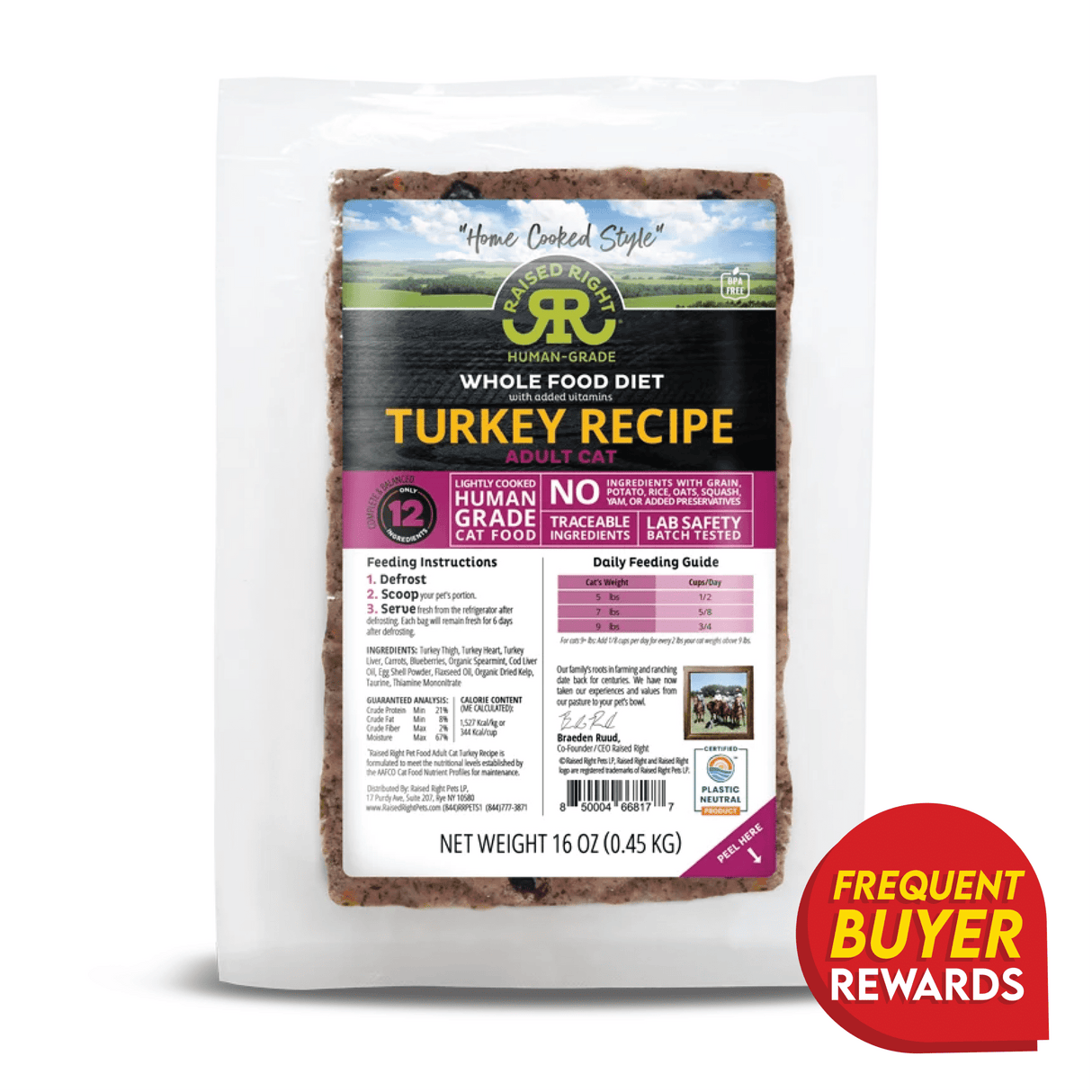 Raised Right Turkey for Cats