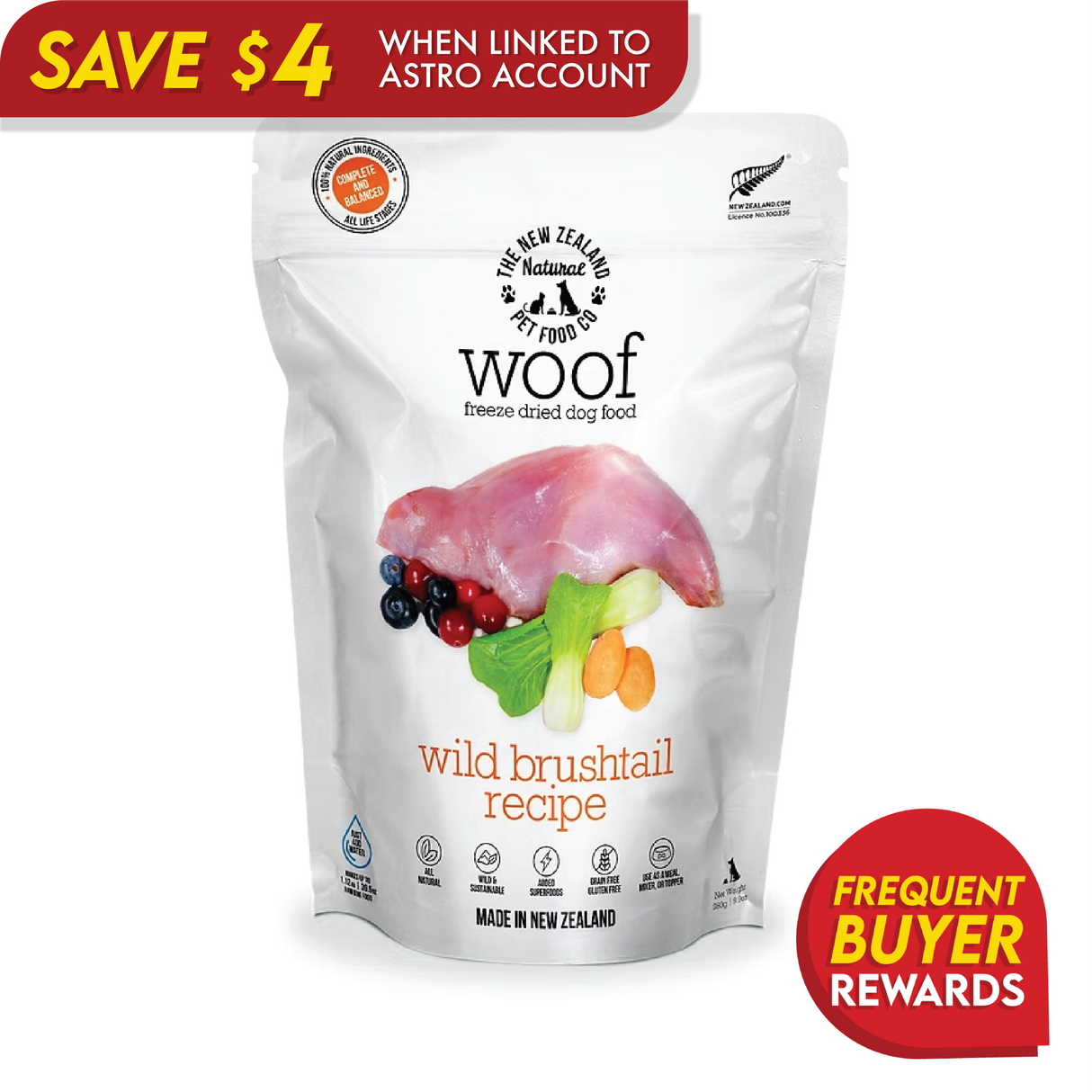 Woof Wild Brushtail 1kg