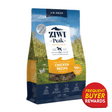 Ziwi Peak Chicken for Dogs pouch, air-dried, 96% chicken and organs, suitable for all breeds, with Frequent Buyer Rewards badge, jerky-like texture, shelf-stable.