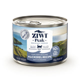 Ziwi Peak Canned Cat Recipes, Pure New Zealand Mackerel, 185g can, rich loaf-style, 92% fish, suitable for all cat breeds and life stages.