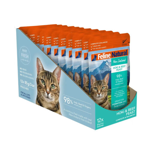 Feline Natural Hoki and Beef Pouches